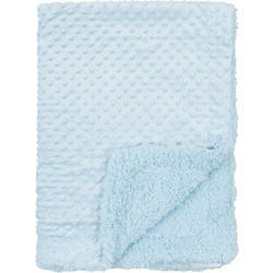 BimbiDreams Bimbi Pirulos Dots Sherpa Κουβέρτα Αγκαλιάς Βελουτέ 80x100 Γαλάζια