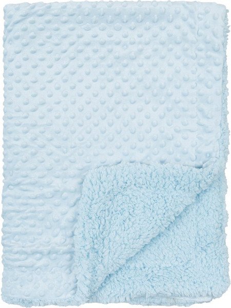 BimbiDreams Bimbi Pirulos Dots Sherpa Κουβέρτα Αγκαλιάς Βελουτέ 80x100 Γαλάζια