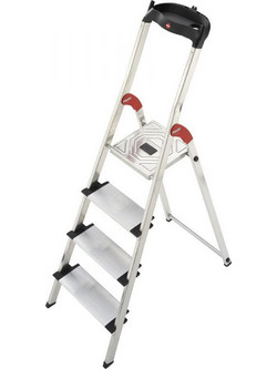 Hailo XXL Σκάλα Αλουμινίου 3+1 Σκαλοπάτια