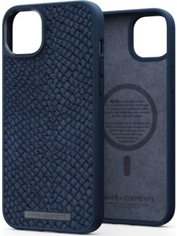 Njord Salmon Leather MagSafe Blue For iPhone 14 Plus