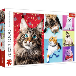 Puzzle Trefl Κολάζ Με Γάτες 1000 Κομμάτια