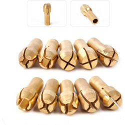 10Pcs Brass Drill Chuck 4.8mm Kit For Rotary Tool (0.5 3.2mm)