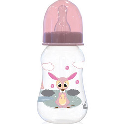 Lorelli Πλαστικό Μπιμπερό με Θηλή Σιλικόνης 0m+ Little Bunny Blush Pink 125ml