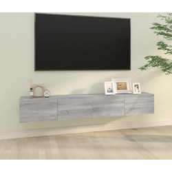 vidaXL Έπιπλο Τηλεόρασης Ξύλινο Γκρι Μ100xΠ30xΥ30cm 820467