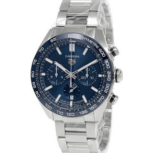 Tag Heuer Carrera Ανδρικό Ρολόι Χρονογράφος Αυτόματο με Ασημί Μεταλλικό Μπρασελέ CBN2A1A.BA0643