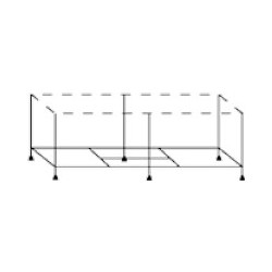 SANITEC 90-07-00024 Ευθύγραμμη βάση στήριξης μπανιερών