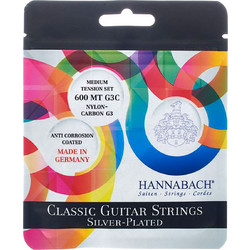 Hannabach 600 MT Silver Plated Σετ 6 Χορδές Κλασικής Κιθάρας Nylon 28-44" Medium Tension
