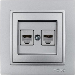 ΣΕΤ ΠΡΙΖΑ ΤΗΛΕΦΩΝΟΥ ΔΙΠΛΗ 2Χ(RJ11623JK) ΑΣΗΜΙ DESPINA METALLIC - MONO ELECTRIC (505-002136131) 19831