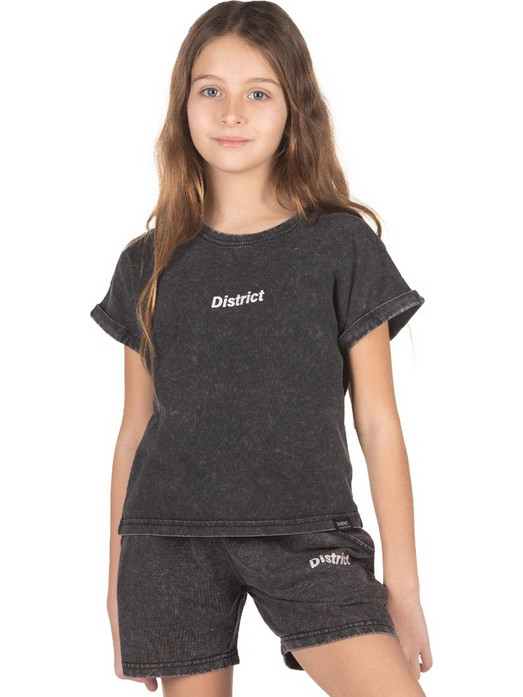 District75 Παιδικό T-Shirt Κοντομάνικο Ανθρακί 123KGCR-690-071
