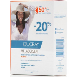 Ducray Melascreen UV Light Dry Touch Αντηλιακή Κρέμα Προσώπου Κατά των Πανάδων SPF50 2x50ml