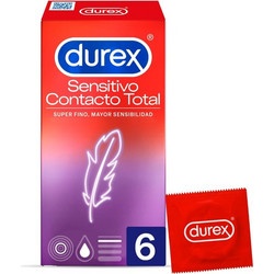 Durex Feeling Sensitive Προφυλακτικά Λεπτά με Ραβδώσεις & Λιπαντικό 6τμχ
