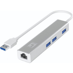 LevelOne USB-0503 V4 USB Hub 3.0 USB-A με 4 Θύρες USB-A / Ethernet