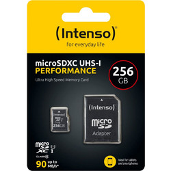 Intenso MicroSDXC 256GB Class 10 U1 UHS-I + Adapter