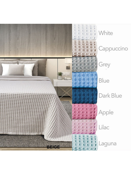Adam Home Κουβέρτα Πικέ Μονή 160240 Blue 02-193