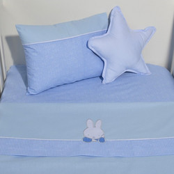 Miffy Σετ Βρεφικά Σεντόνια Κούνιας 110x160 Des 69 Blue