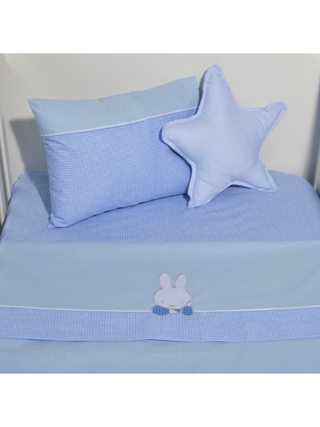 Miffy Σετ Βρεφικά Σεντόνια Κούνιας 110x160 Des 69 Blue