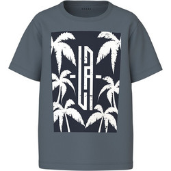 Name It Παιδικό T-Shirt Κοντομάνικο Ανθρακί 13214372