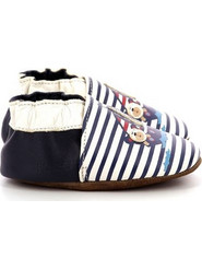 Robeez Βρεφικά Slip Ons Αγκαλιάς Λευκά Navy Μπλε 928440-10-33