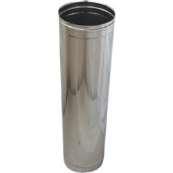 Καπνοτεχνική Αεραγωγός Inox Αμόνωτος Λείος O250 1m