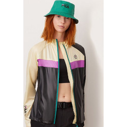Fila Eclipse Αθλητικό Γυναικείο Μπουφάν Κοντό Αντιανεμικό Μαύρο Κίτρινο LW915153-001