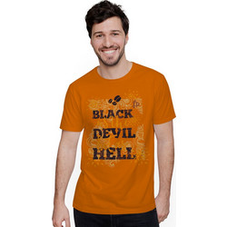 Black As The Devil Hot As Hell (Κοντομάνικο Ανδρικό / Unisex) - Orange