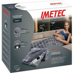 Imetec 16775 Adapto Velvet Squares Ηλεκτρική Διπλή Κουβέρτα Πλενόμενη με Χρονοδιακόπτη Γκρι 150W 110x150cm