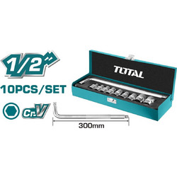 TOTAL ΣΕΤ ΚΑΣΕΤΙΝΑ ΚΑΡΥΔΑΚΙΑ 1/2" 10ΤΕΜ (THTL121101)