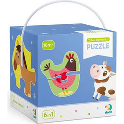 Dodo Ζωάκια Της Φάρμας 6 in 1 2x2pcs + 2x3pcs + 2x4pcs