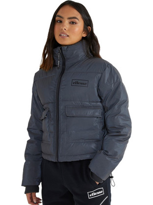 Ellesse Seline Γυναικείο Μπουφάν Χειμωνιάτικο Puffer Κοντό Γκρι SGP16177-011