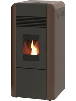 Alfa Plam Dino 27 Brown Σόμπα Pellet Καλοριφέρ Αερόθερμη 27kW