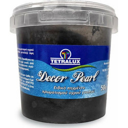Tetralux Decor Pearl Πέρλα Σκόνη Χρωματισμού Υγρού Γυαλιού P4021 Μαύρη 50gr