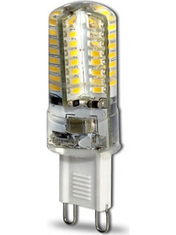 Λάμπα led G9 σιλικόνης 3W 230V 3000k θερμό λευκό φως 220lumen γωνία θέασης 360 - G9-00081