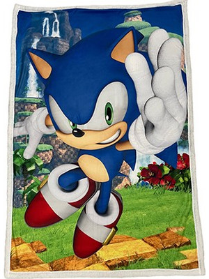 Character World Sonic Παιδική Κουβέρτα Sherpa 100x150