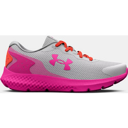 Under Armour Rogue 3 Παιδικά Αθλητικά Παπούτσια για Τρέξιμο Γκρι Φούξια 3025008-103