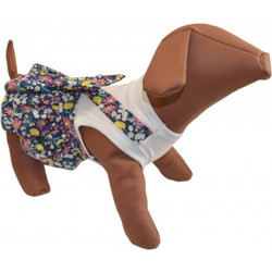 Φόρεμα Σκύλου Floral Μπλε - XSmall : 24cm