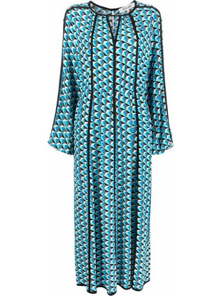 Diane Von Furstenberg Scott Midi Καθημερινό Φόρεμα Πολύχρωμο DVFDL1R027FGMGT