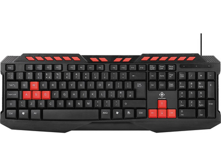 Deltaco GAM-024 Orange Gaming Πληκτρολόγιο Black