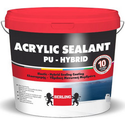 Berling Acrylic Sealant Ελαστομερές Επαλειφόμενο Ακρυλικό Μονωτικό Ταράτσας Λευκό 3lt