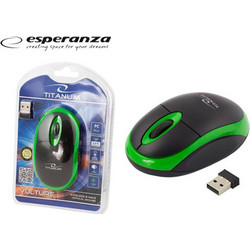 Esperanza Titanum 3D Vulture ΤΜ116 Ασύρματο Ποντίκι Green