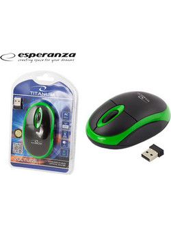 Esperanza Titanum 3D Vulture ΤΜ116 Ασύρματο Ποντίκι Green