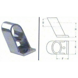 Βάση Σωλήνα Λοξή 60 Διαπερής Inox A4 D22mm H38mm F33mm E35mm Κωδικός: M8209