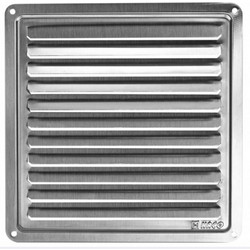 Περσίδα ανοξείδωτη εξαερισμού 150 x 150 mm κατάλληλη για εσωτερικό και εξωτερικό χώρο Haco 0710