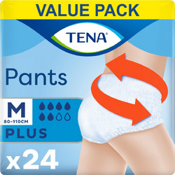 Tena Pants Plus Medium Πάνες Βρακάκι Ακράτειας 6 Σταγόνες 24τμχ