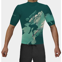 Athlon Cali Surfer - Κοντομάνικο Rash Guard Ροζ