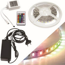 Ταινία LED 5m 72W IP20 με Τροφοδοτικό & Controller Blister RGB