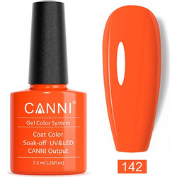 Canni 142 Fluorescent Orange Ημιμόνιμο Βερνίκι Νυχιών 7.3ml