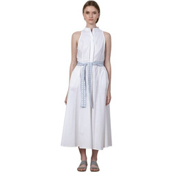 AGGEL Midi Καλοκαιρινό Καθημερινό Φόρεμα Λευκό SS33256KF-75