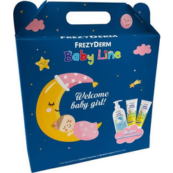 Frezyderm Baby Line Welcome Girl Shampoo 300ml + Baby Cream 2x175ml + Μαξιλαράκι Αγκαλιάς