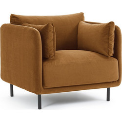 La Redoute Πολυθρόνα Βελούδινη Μπρονζέ Victor 3614855060040