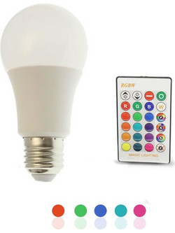 LED Λάμπα E27 3W 220V 350LM RGBW με Ασύρματο Χειριστήριο RZ-0062